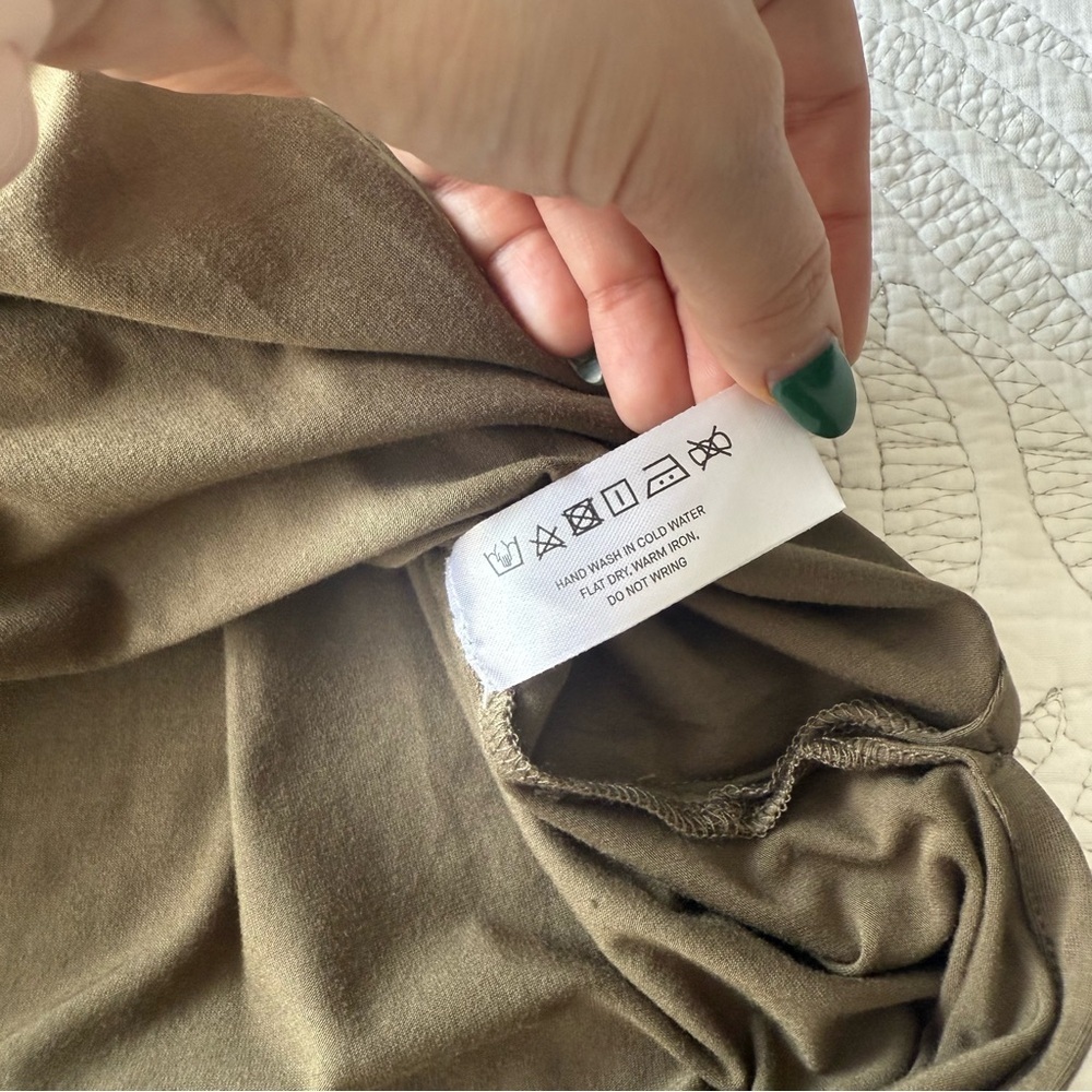 Modern Citizen - Vero Tie-Front Long-Sleeve Dress - Olive Green - Picture 7 of 9